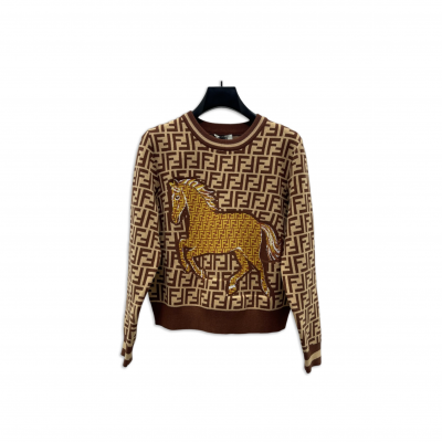 FENDI FF CREW NECK PULLOVER SWEATER